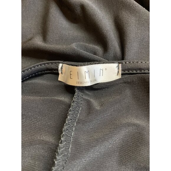 Eimin Womens One Shoulder Mini Dress Black L Stretchy Cocktail Goth Party - Picture 4 of 7